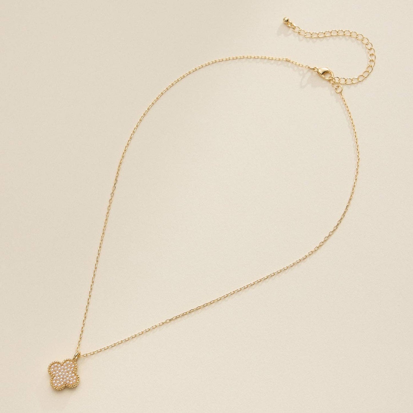 18K Gold plated Clover Pendant Necklace