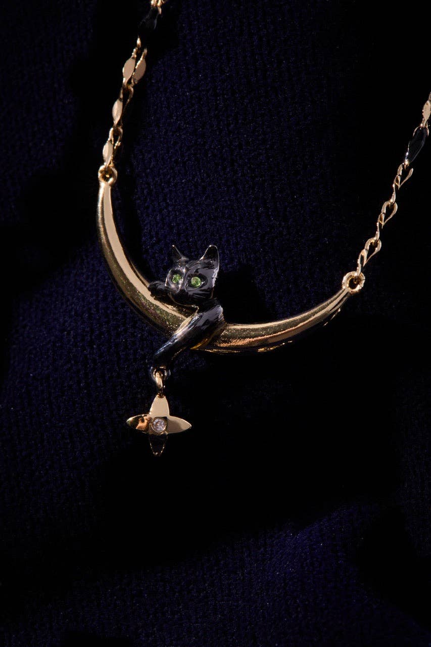 Celestial Cat Inline Necklace