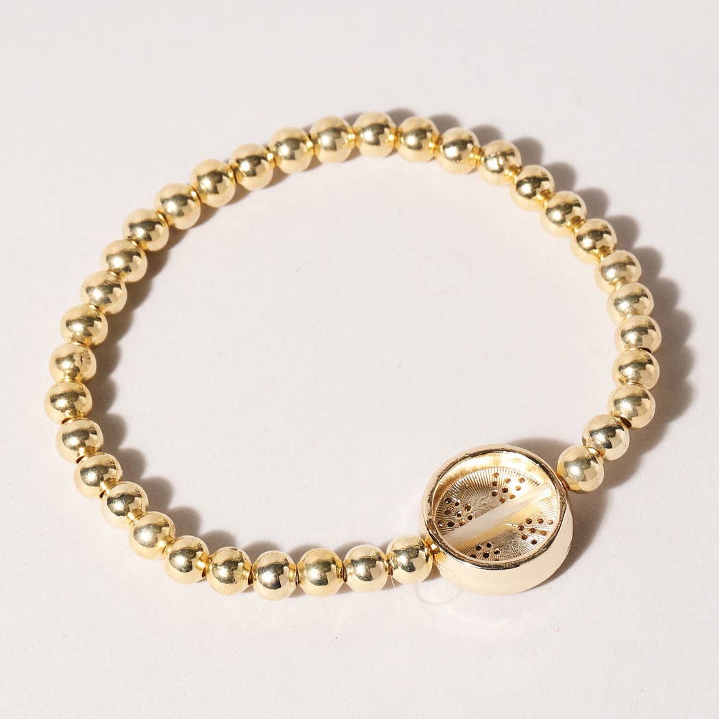 Clover Gold Beaded Bracelet