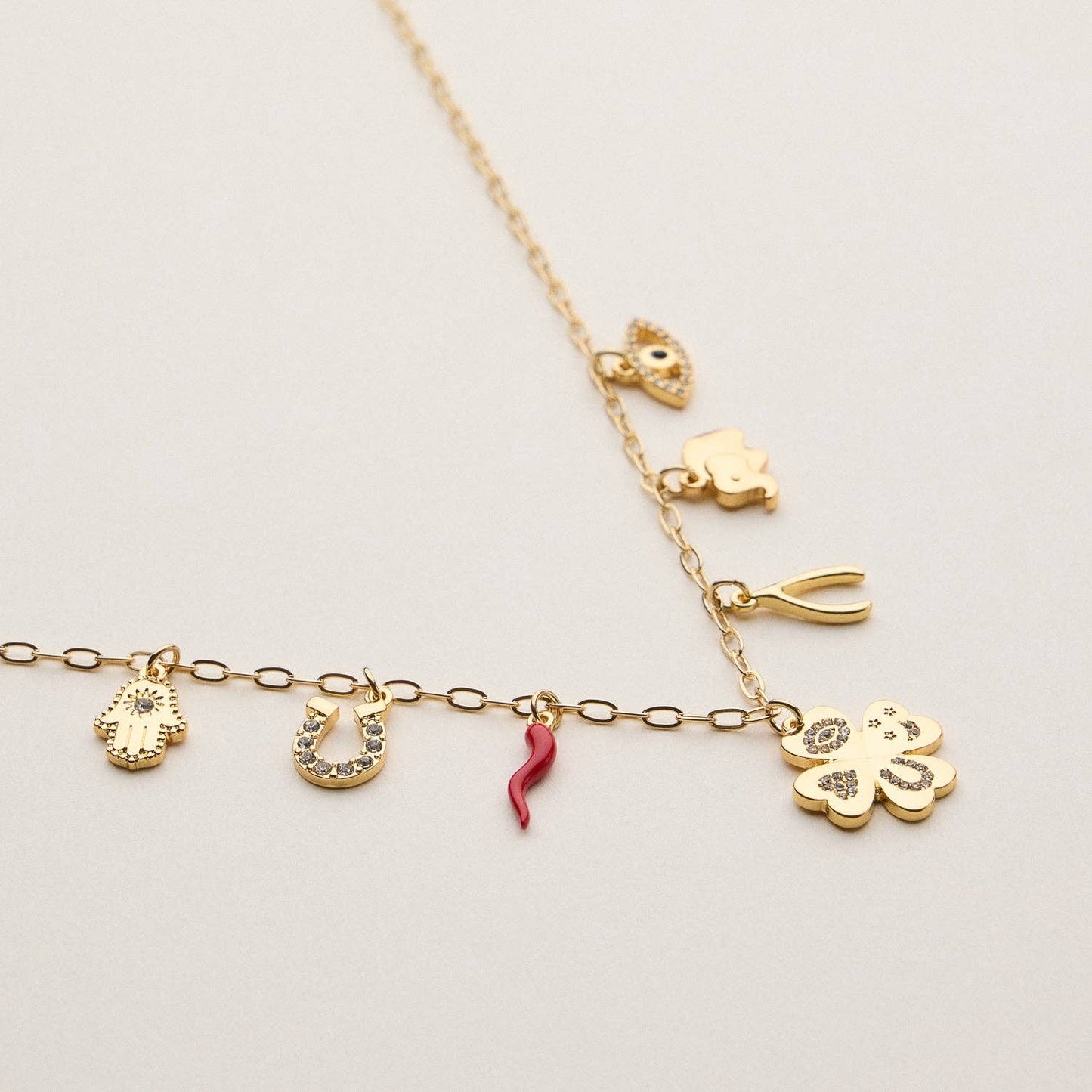 Lucky Charm Necklace - 18K Gold Dipped