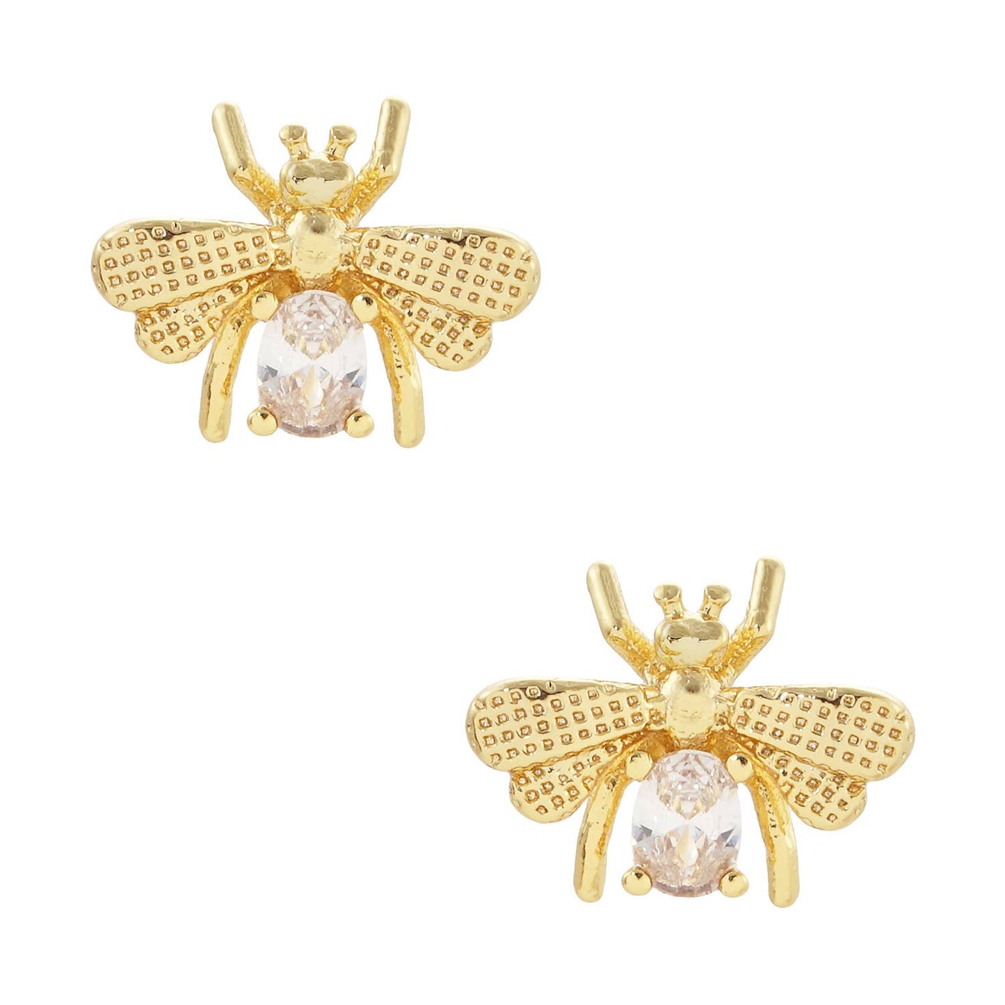Bee Gold Dipped Post Earrings