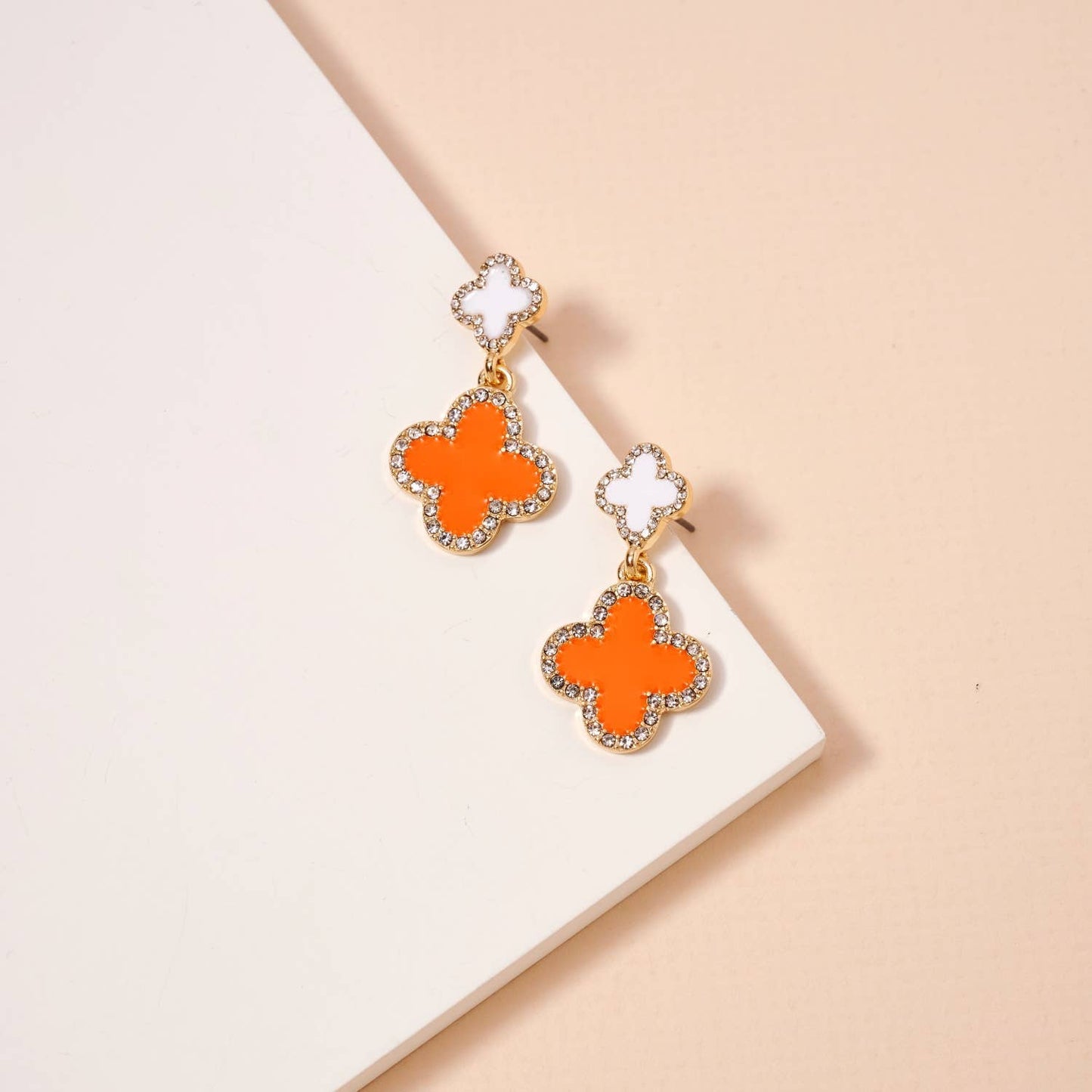 Game Day Enamel Clover Dangling | Earrings