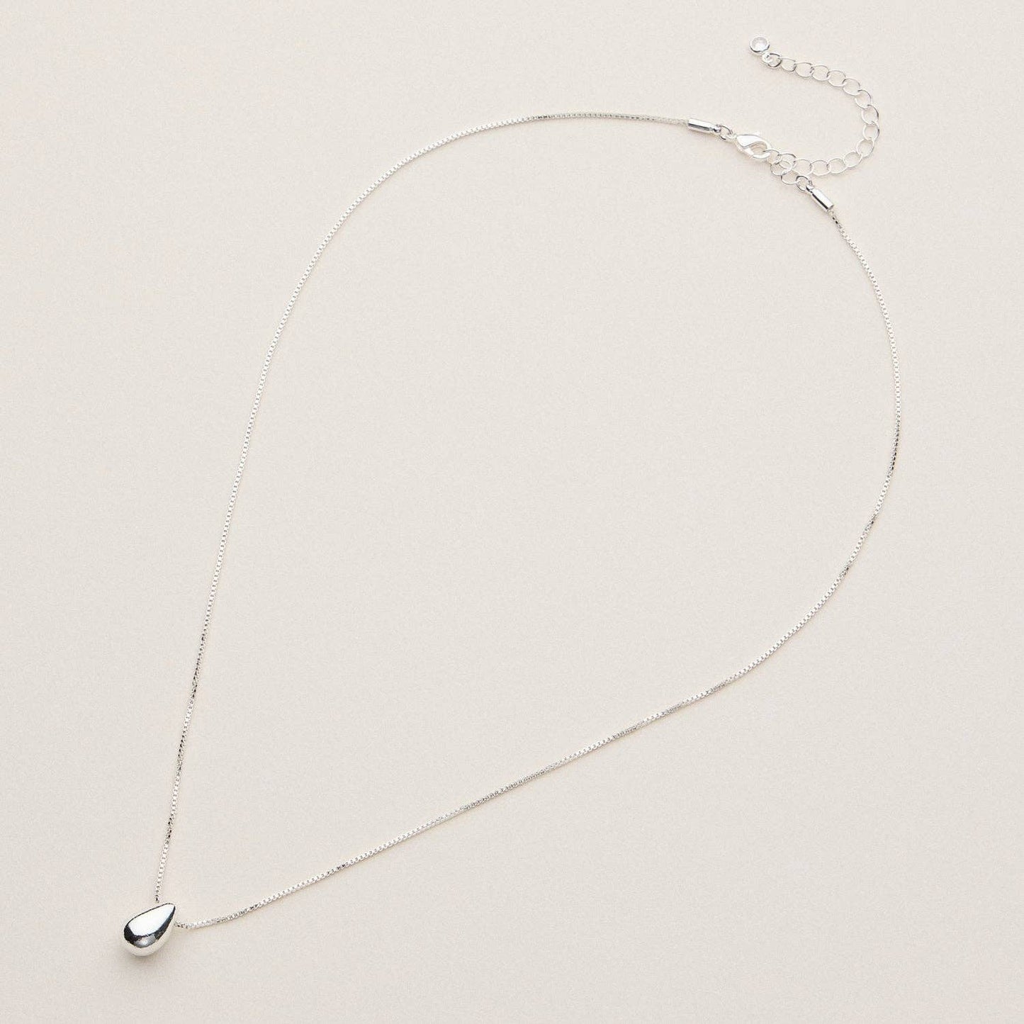 18K Gold Dipped 3D Teardrop Pendant Necklace | Minimalist Jewelry