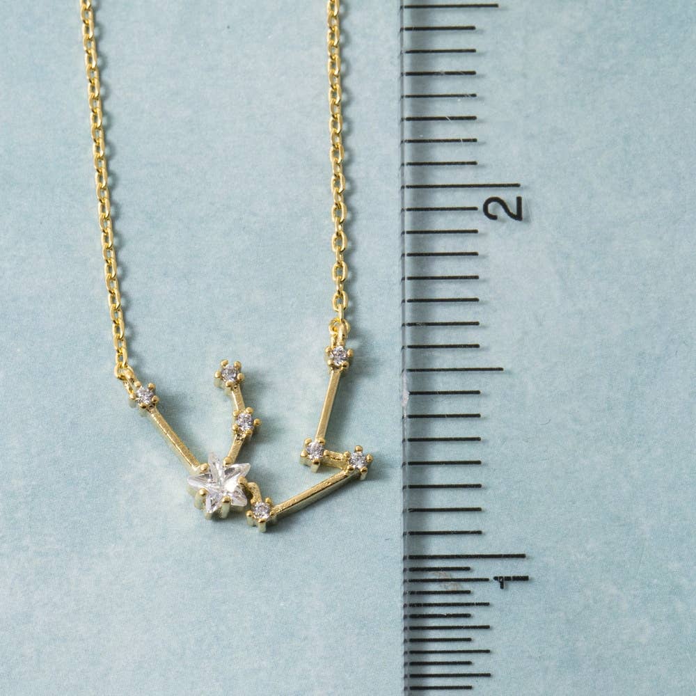 14K Gold Dipped Aquarius Constellation Necklace