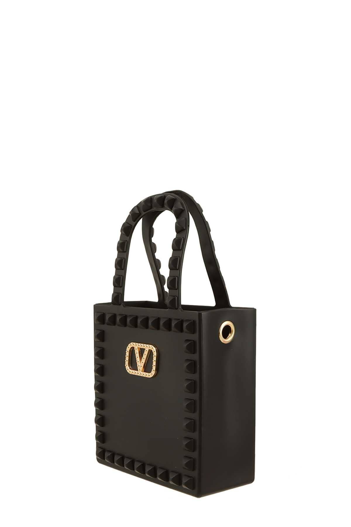 V BUCKLE HANDLE MINI JELLY BAG