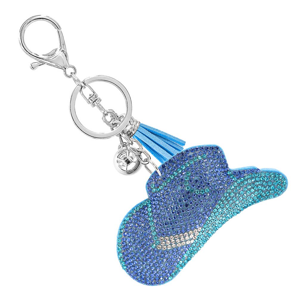 Rhinestone Cowboy Hat Key Chain