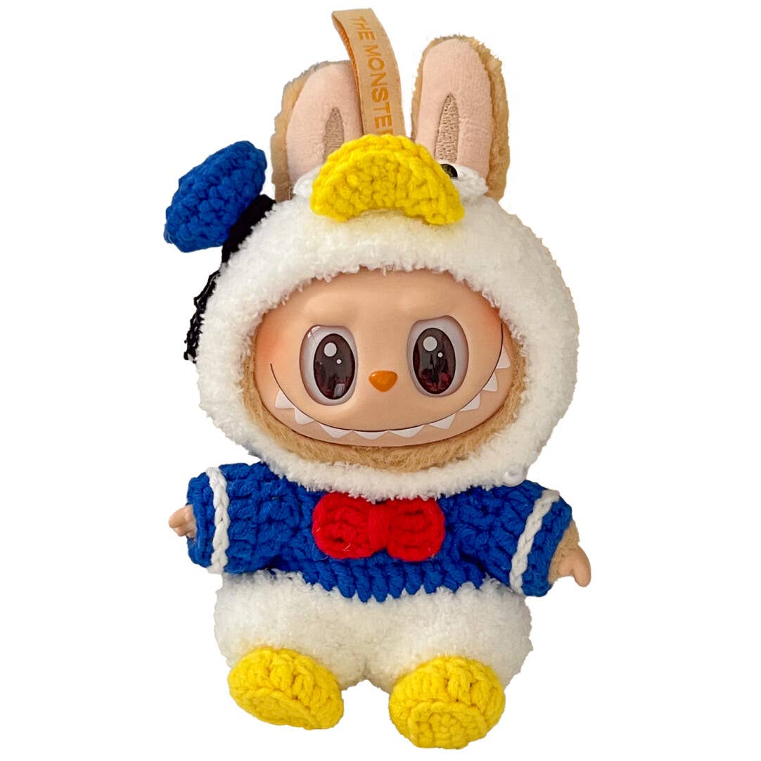 Crochet Donald Duck Labubu Outfit