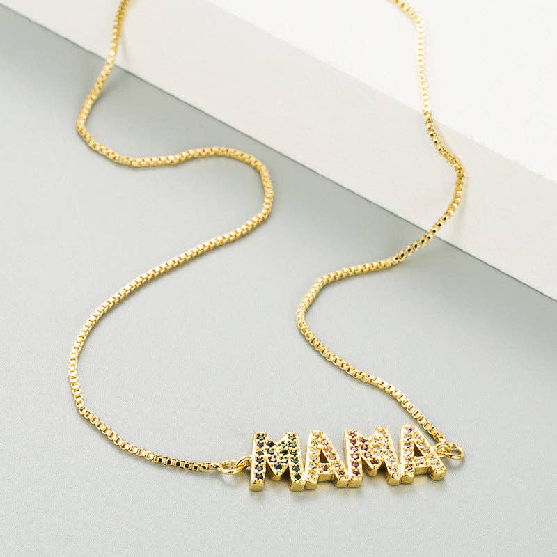 MAMA Zircon Chain Necklace