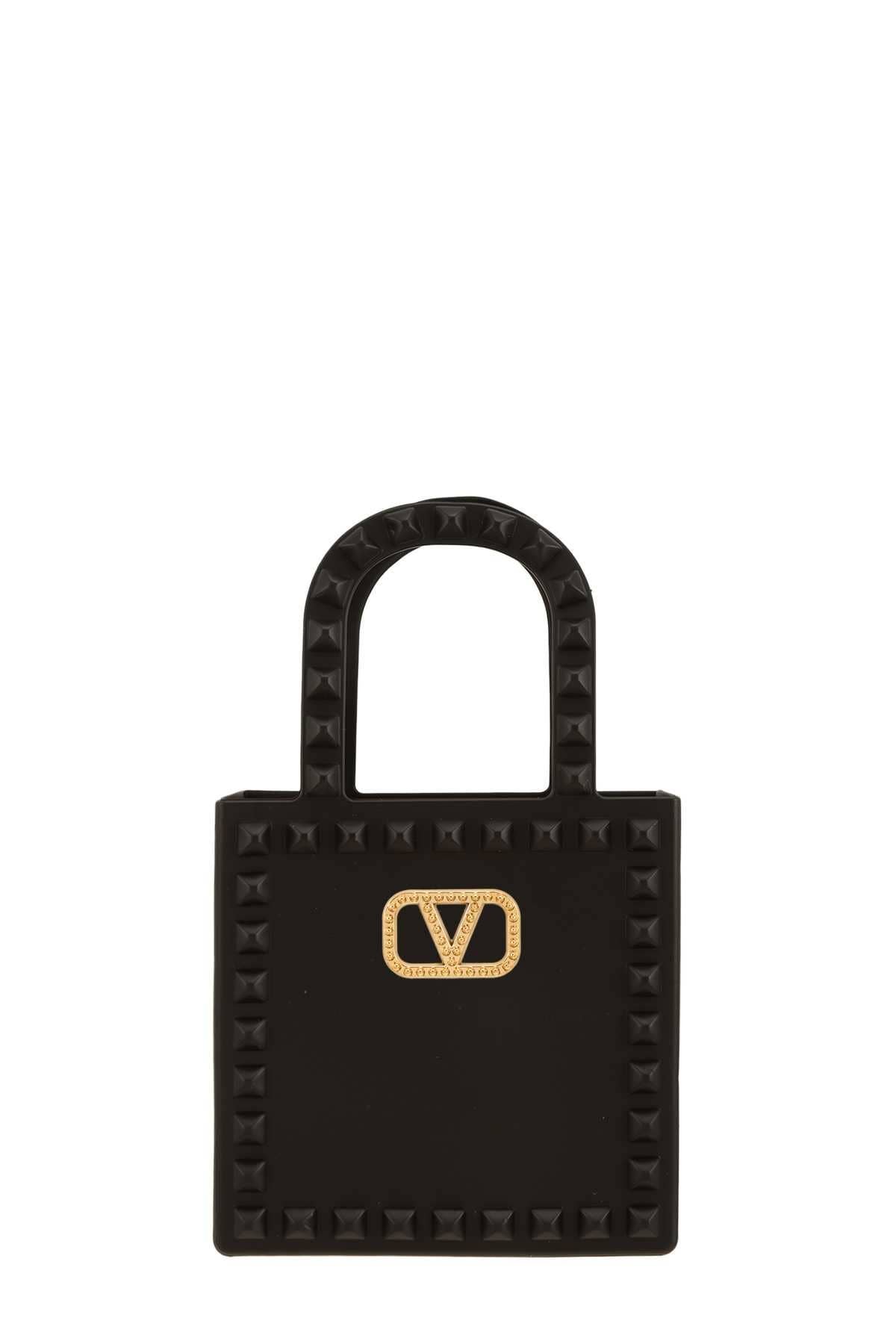 V BUCKLE HANDLE MINI JELLY BAG