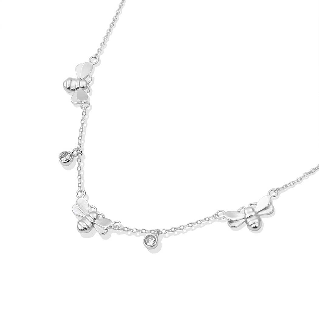 Gold-Dipped  Bees Station Necklace