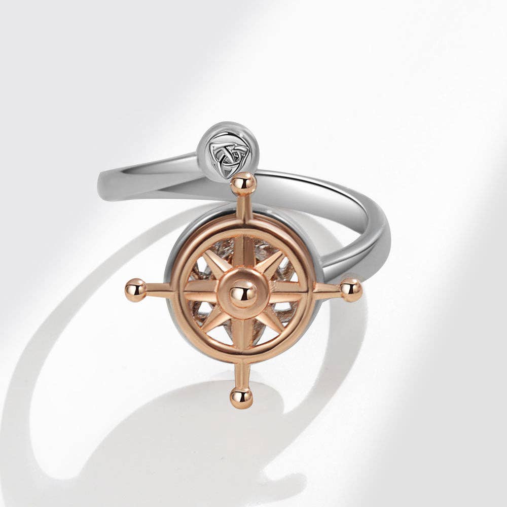 Rudder Compass Anxiety Fidget Spinner Ring