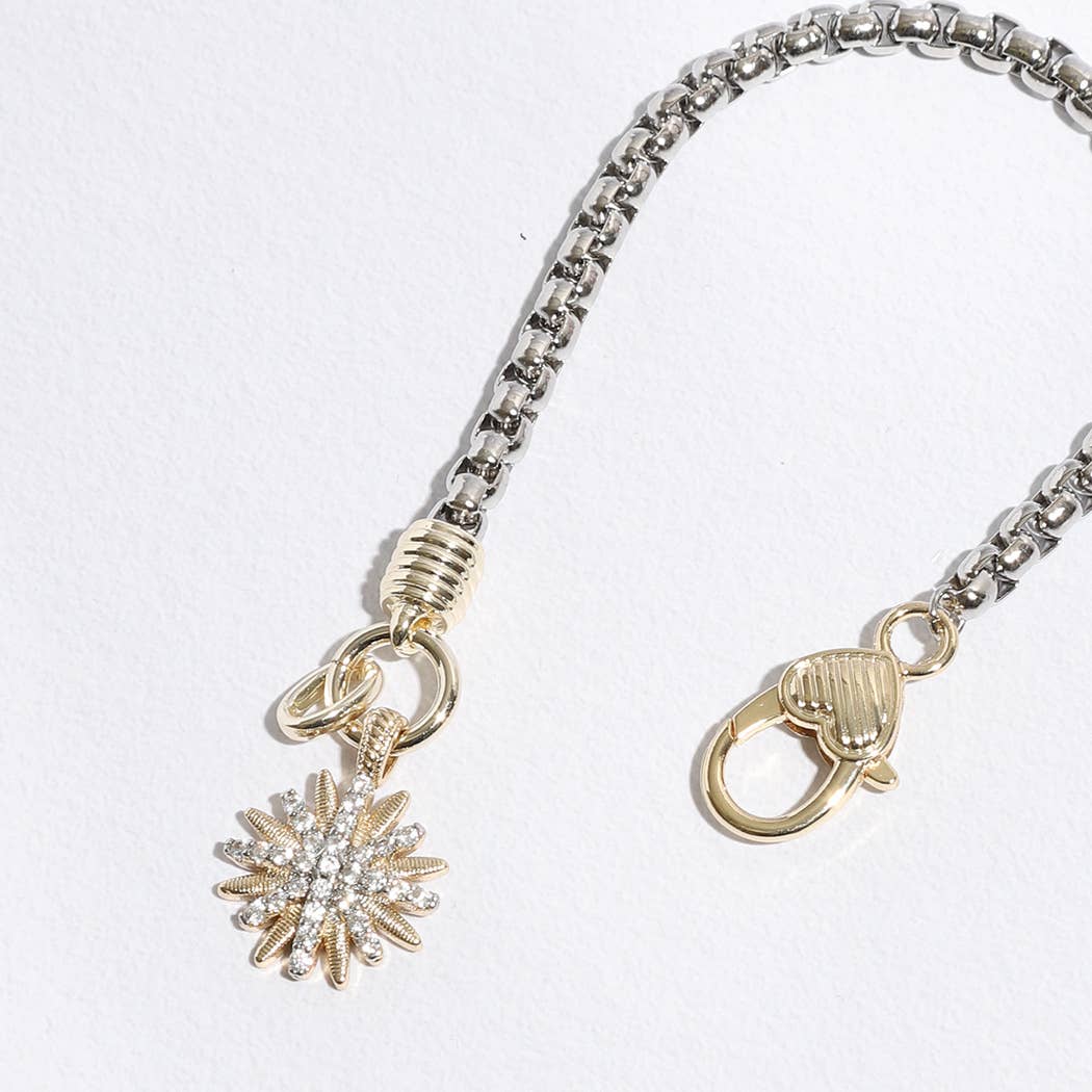 Starburst Two-Toned Chain Design Bracelet