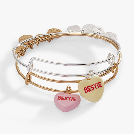 Sweethearts® 'Bestie' Charm Bangles Set of 2