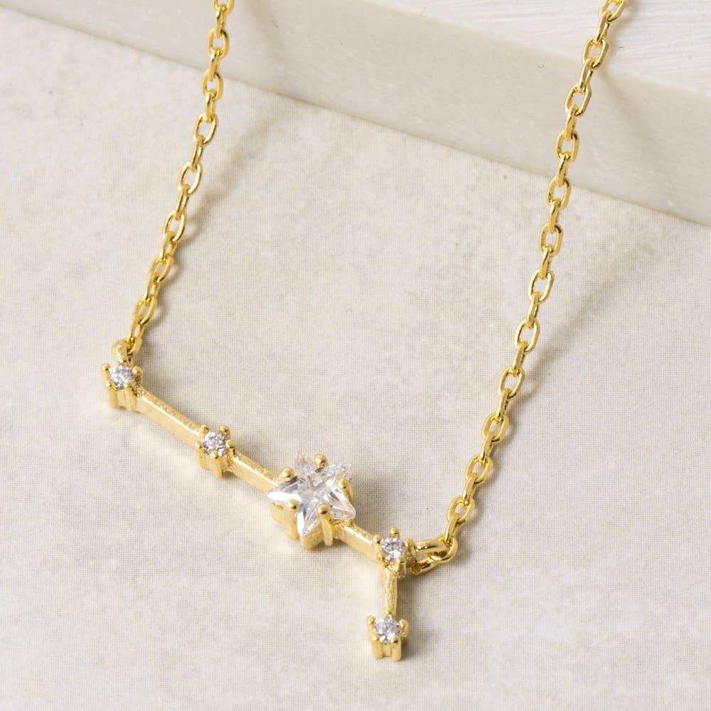 14K Gold Dipped Aries Constellation Necklace