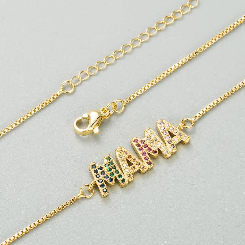 MAMA Zircon Chain Necklace