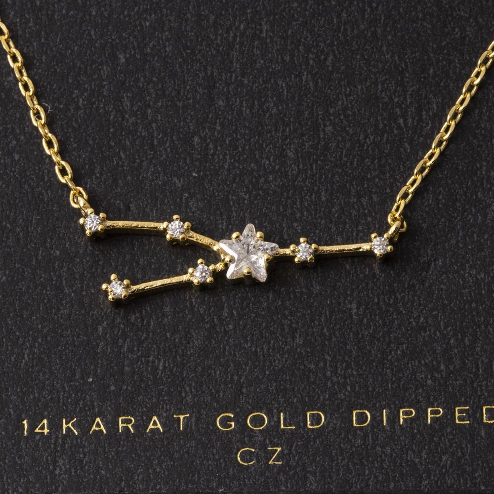 14K Gold Dipped Taurus Constellation Necklace