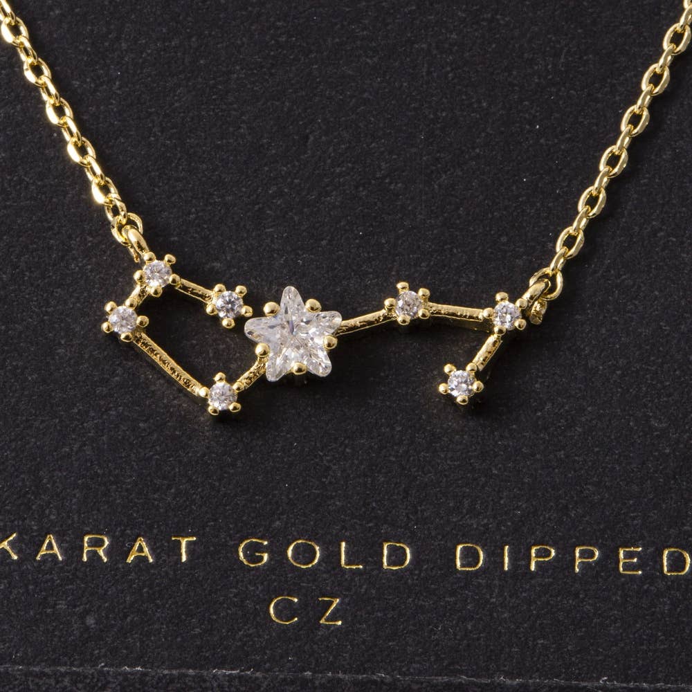 14K Gold Dipped Scorpio Constellation Necklace