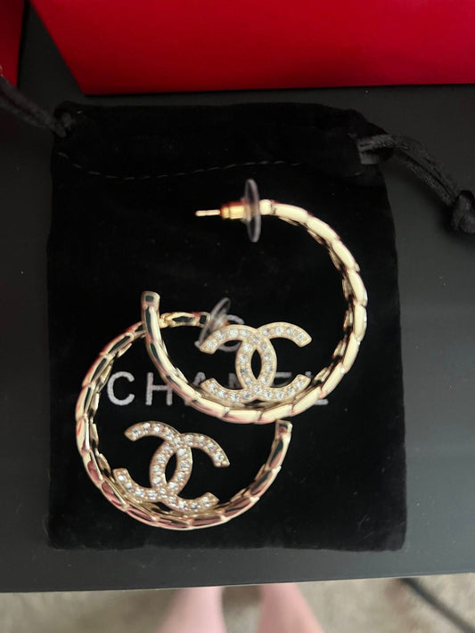 Crystal Hoop Earrings