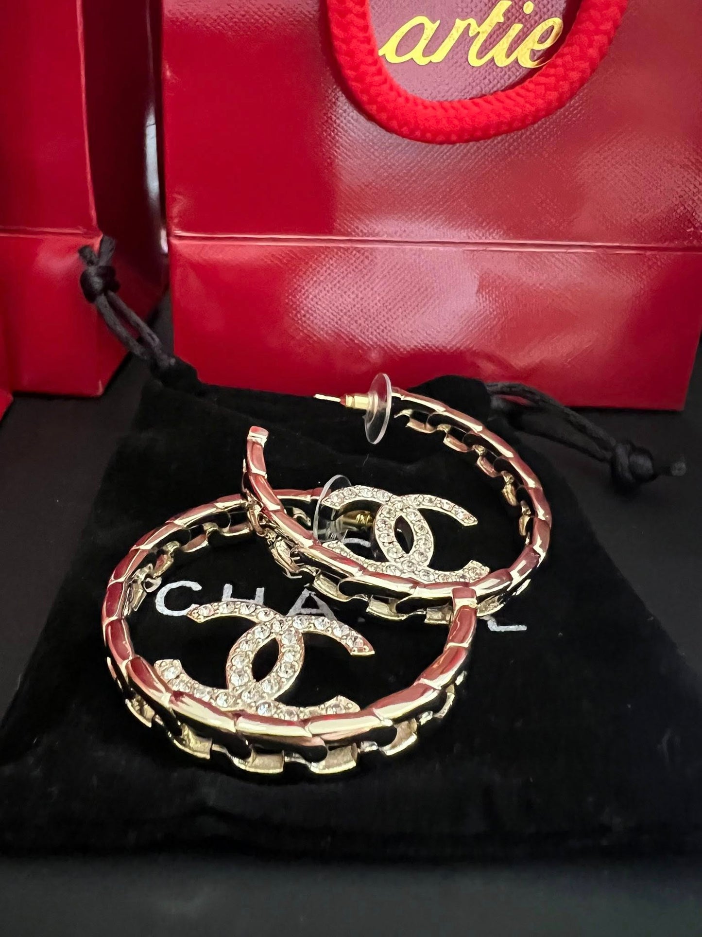 Crystal Hoop Earrings