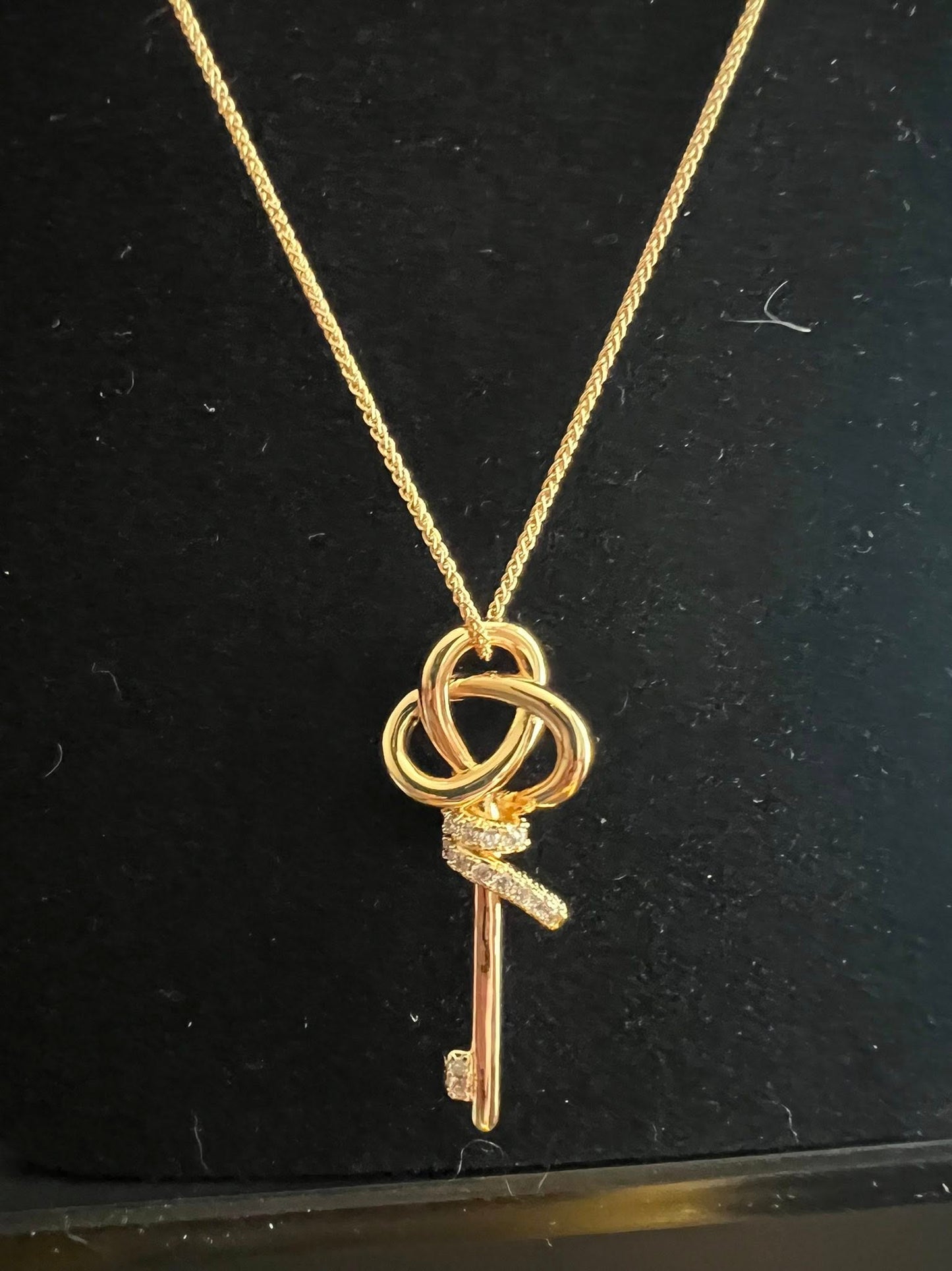 Sparkling Key Pendant Necklace