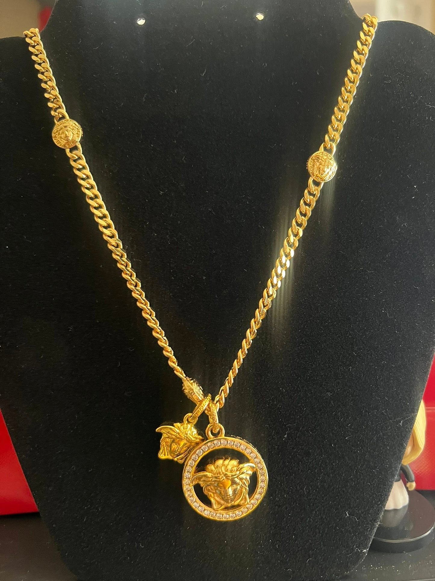 Gold-Tone Statement Medallion Necklace
