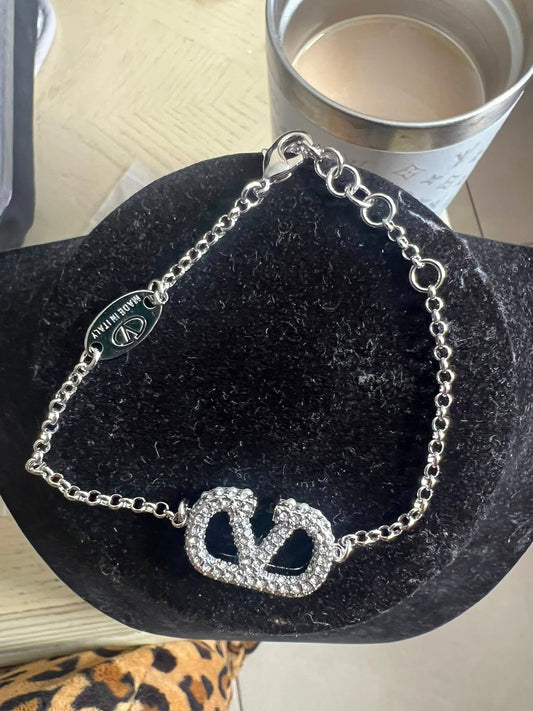 Silver V Bracelet