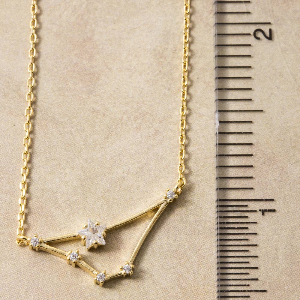 14K Gold Dipped Capricorn Constellation  Necklace