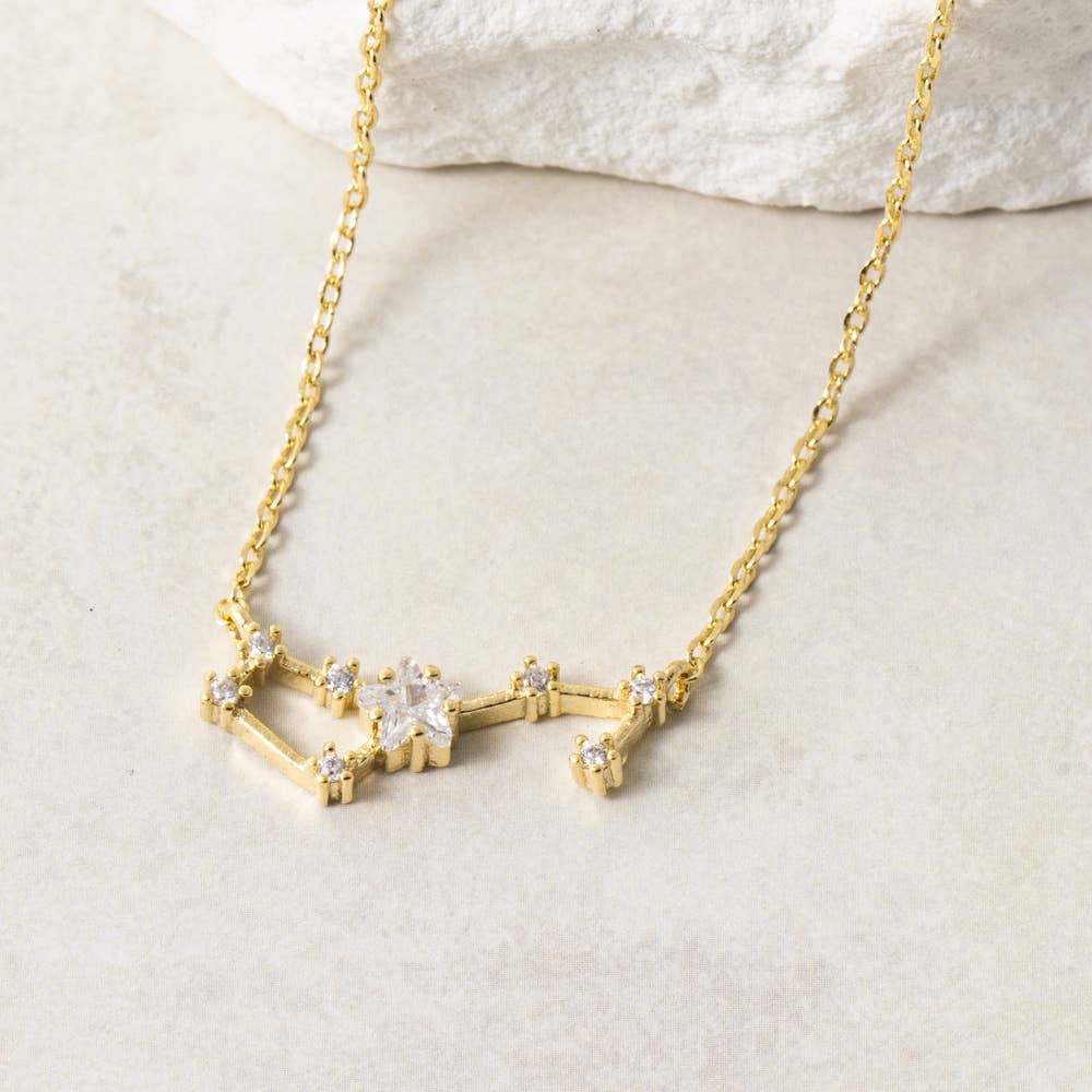 14K Gold Dipped Scorpio Constellation Necklace