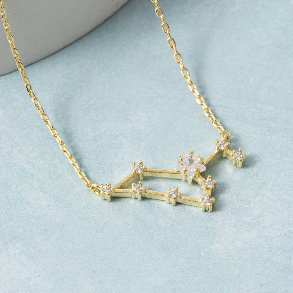 14K Gold Dipped Leo Constellation Necklace