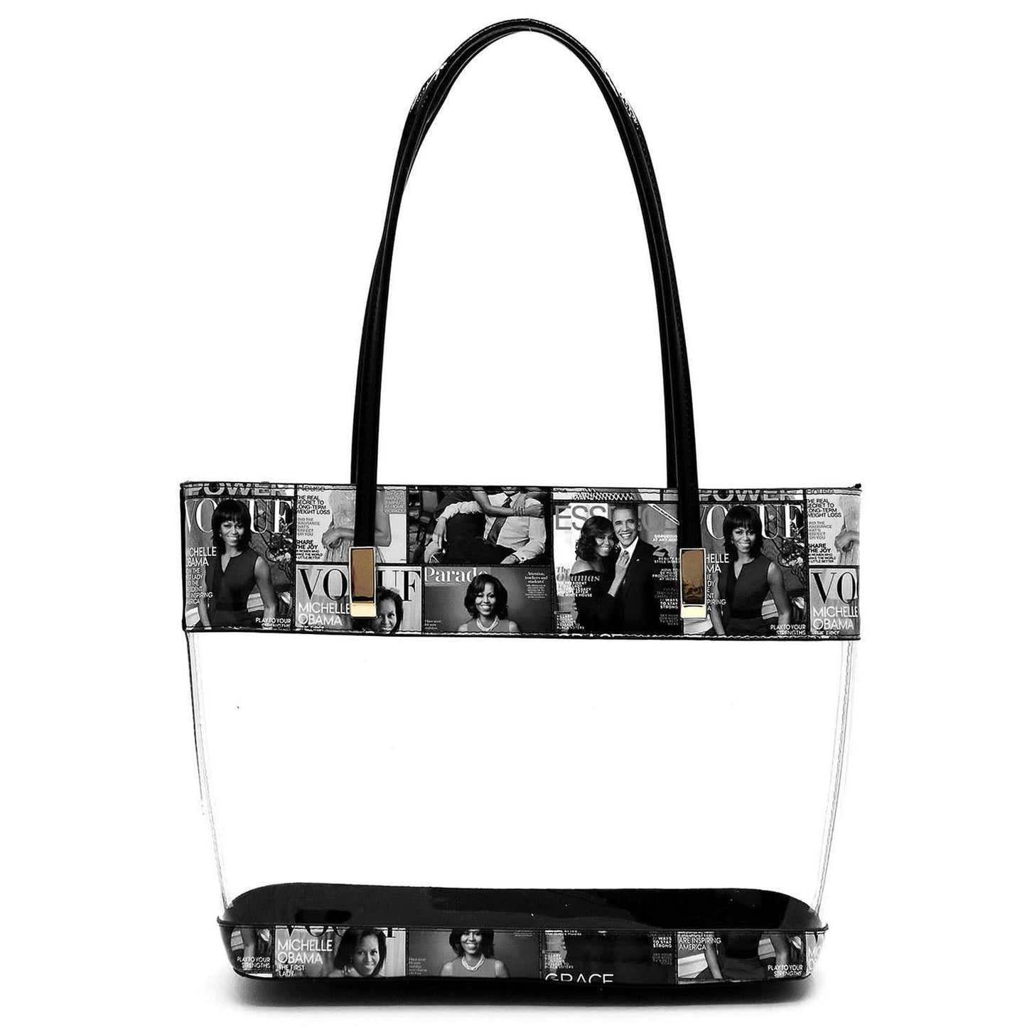 Magazine Cover Collage See Thru 3-in-1 Tote Set