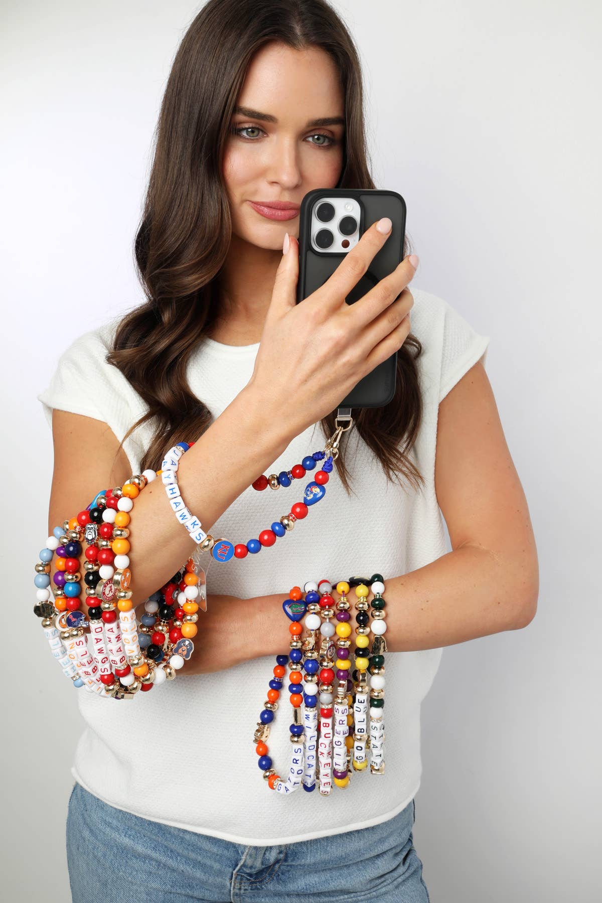 Florida Gators Beaded Cellphone Wristlet