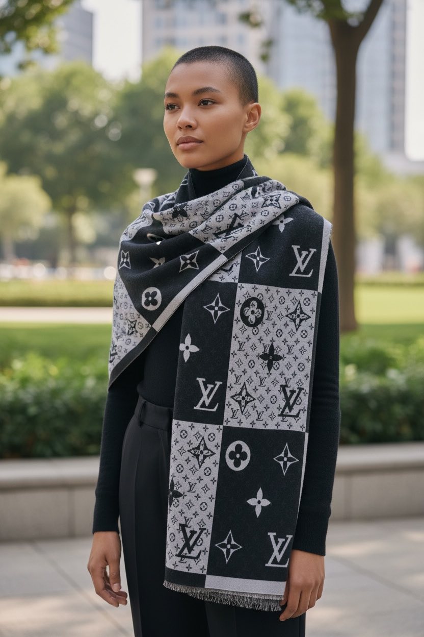 Black & White Logo Scarf