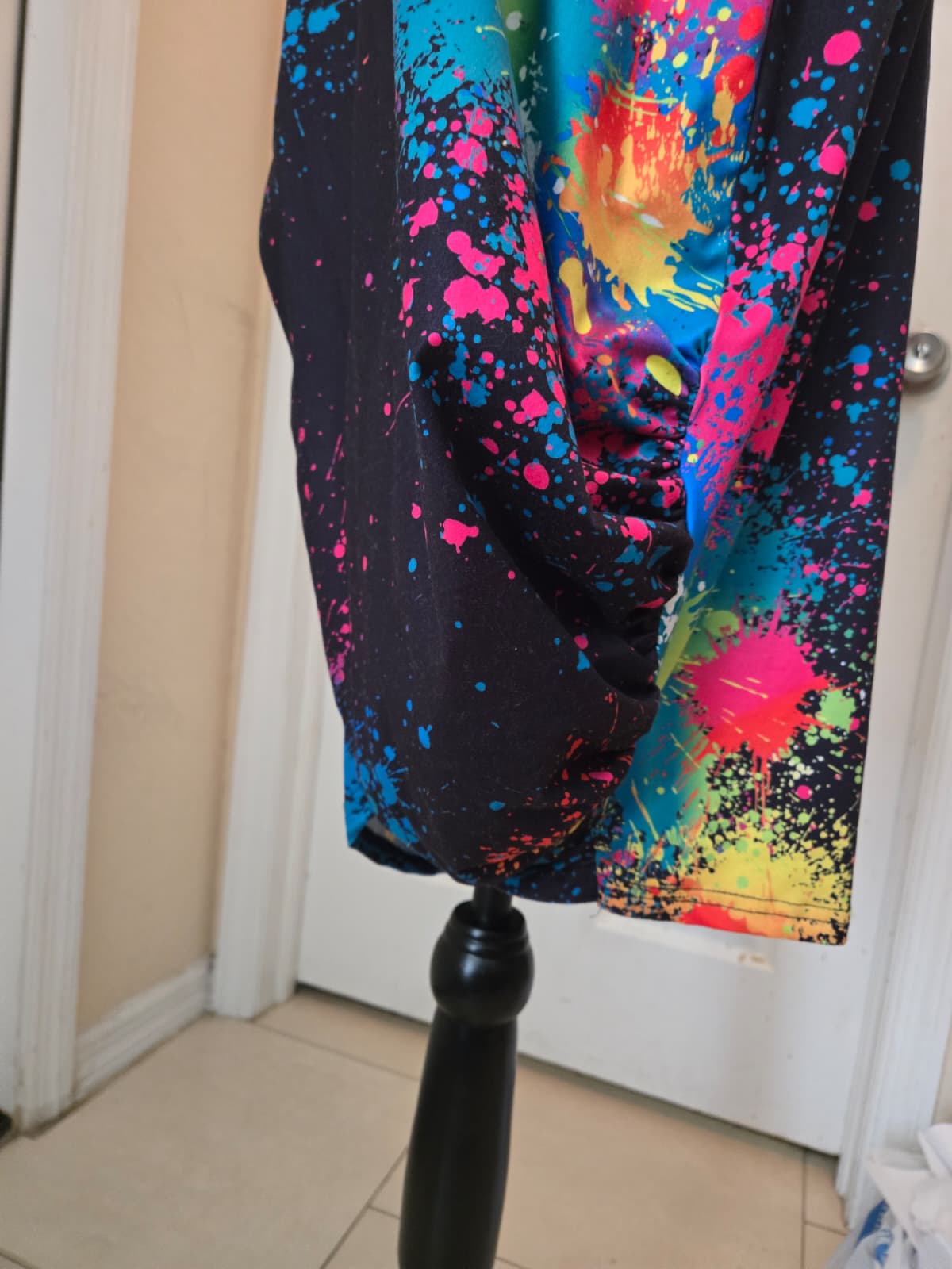SHEIN Curve Multicolor Paint‑Splatter Dress – Size 1XL