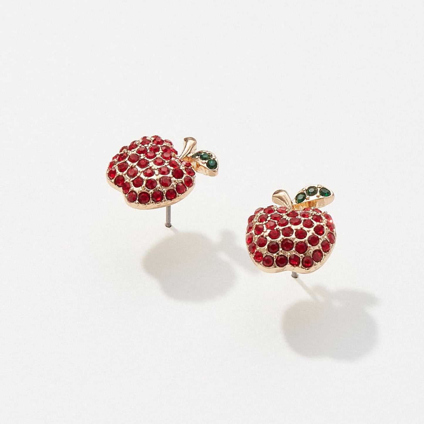 Pave Apple Post Earrings