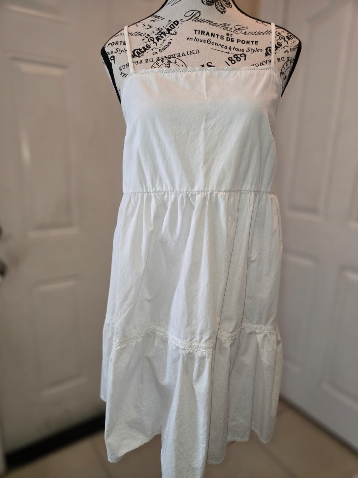 Wild Fable White Tiered Mini Dress – Size Medium