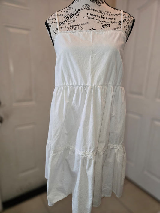 Wild Fable White Tiered Mini Dress – Size Medium