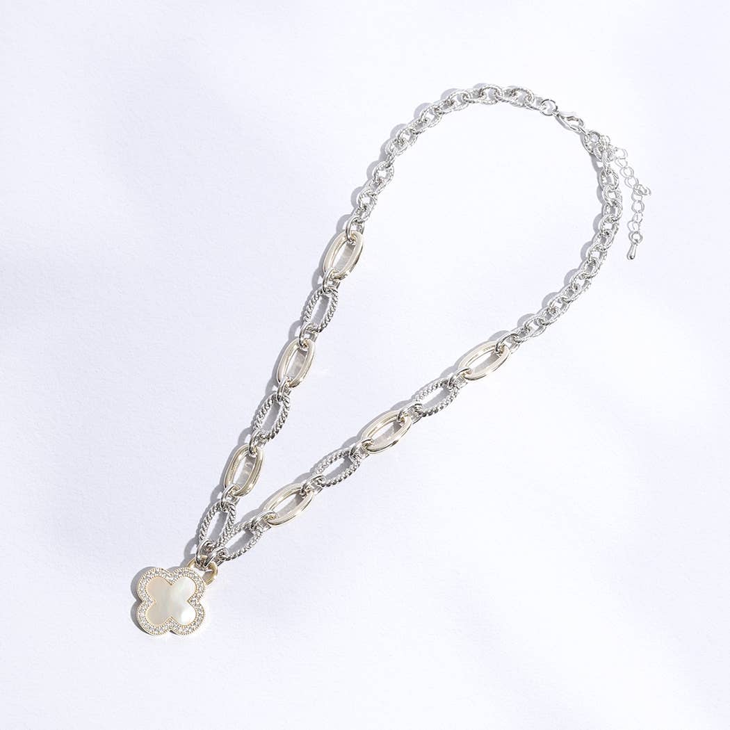 Clover Mop Gold Link Necklace