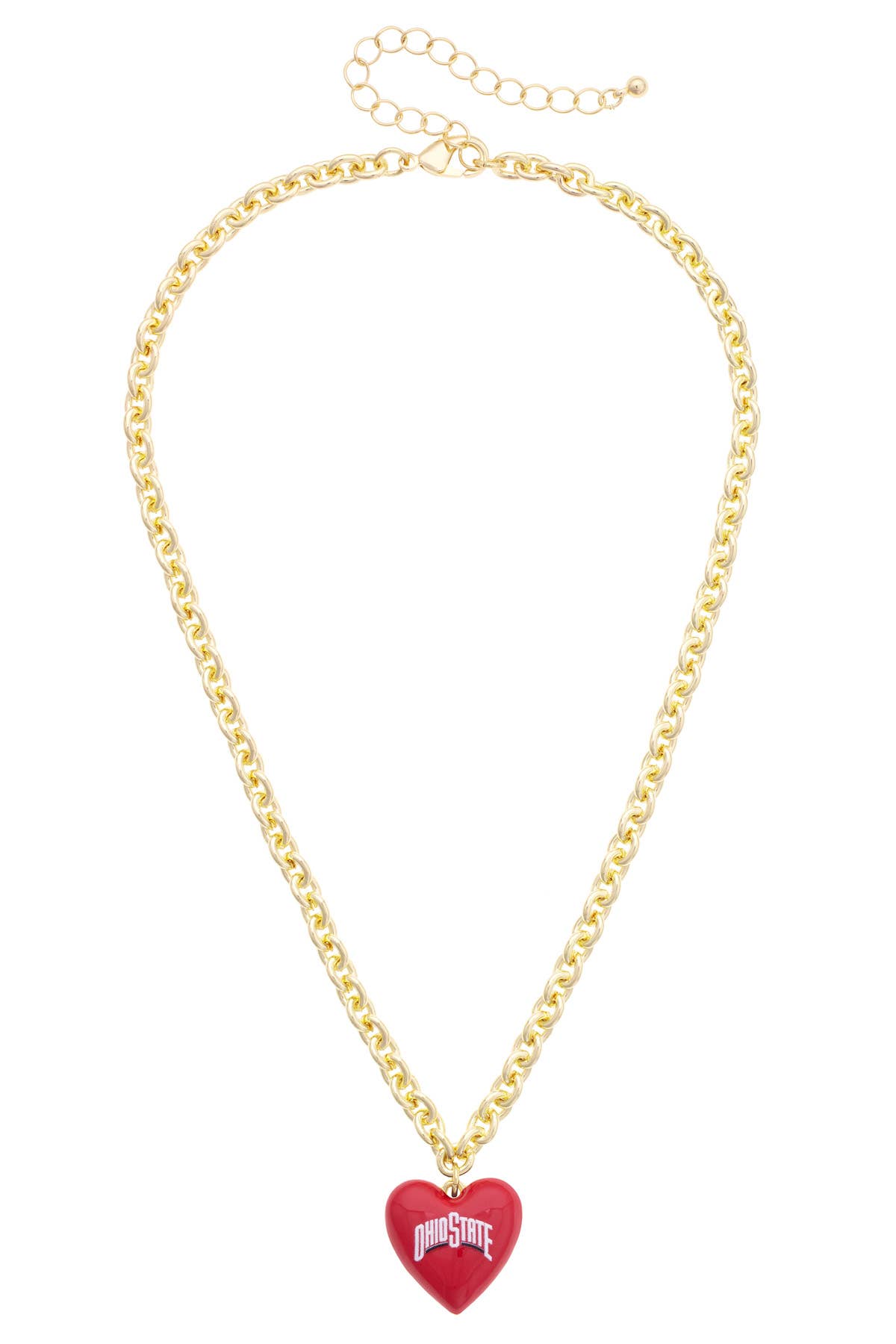 Ohio State Buckeyes Heart Pendant Necklace