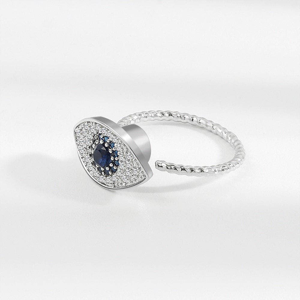 Evil Eye Anxiety Fidget Spinner Ring