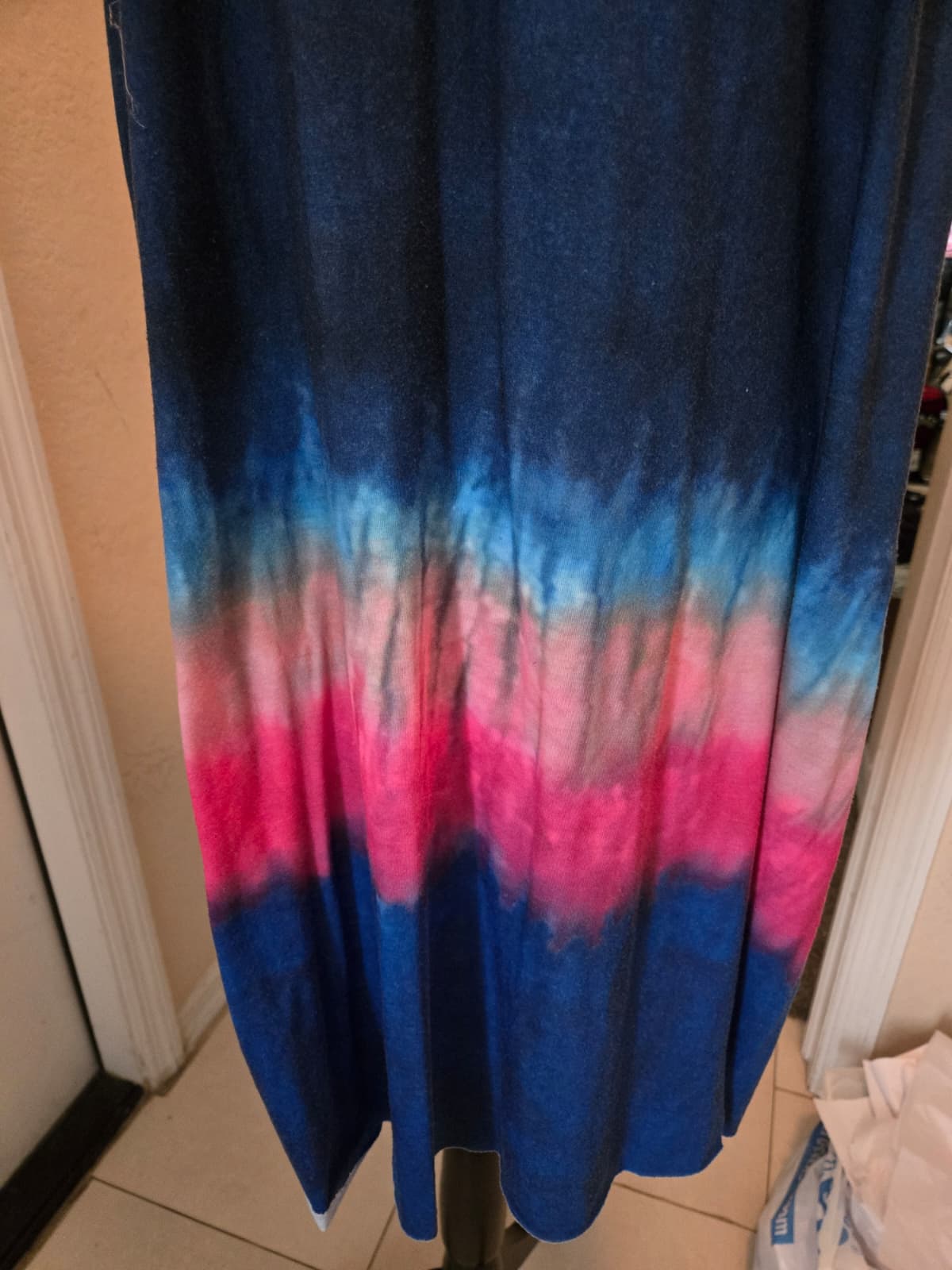 SHEIN Curve Blue Tie-Dye Midi Dress – Size 0XL