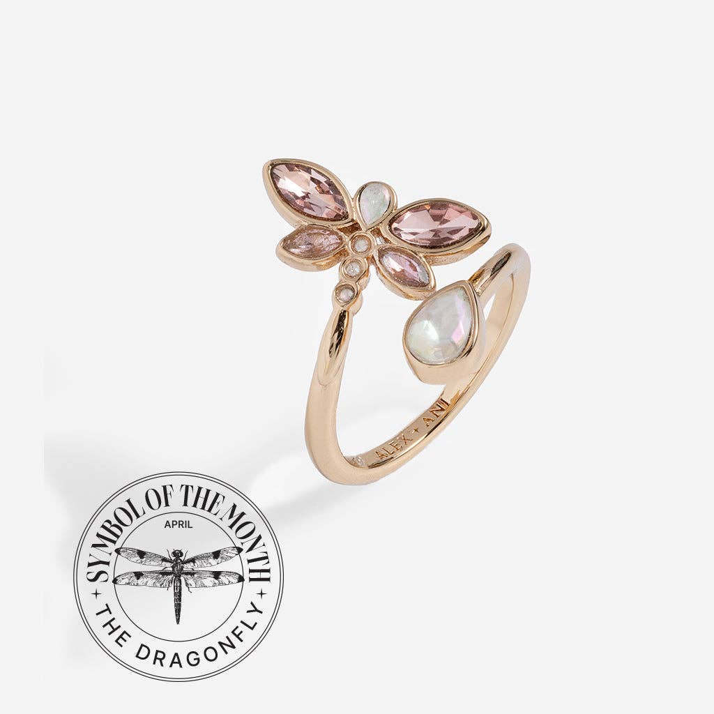 Crystal Dragonfly Ring