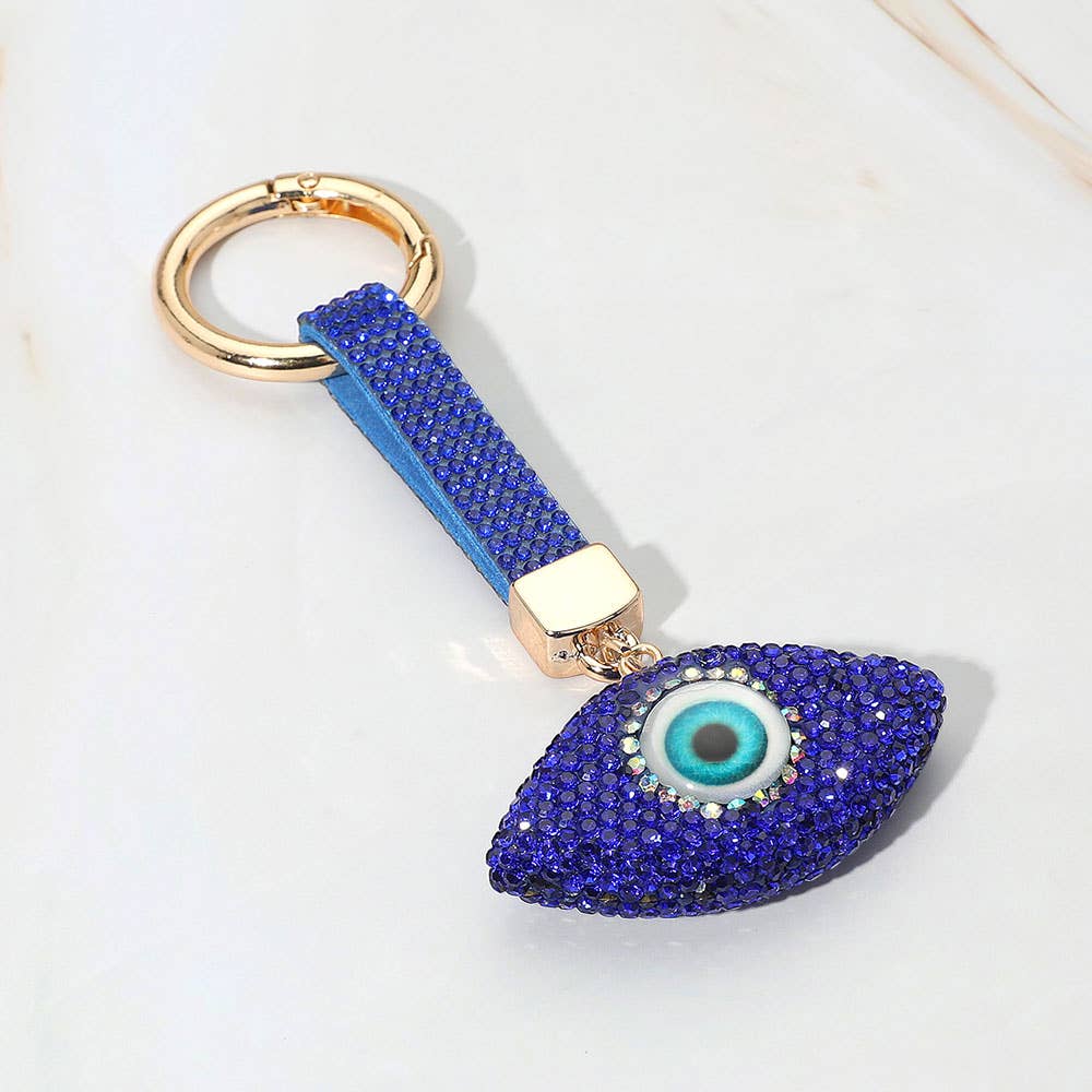 Bling Studded Evil Eye Keychain / Bag Charm