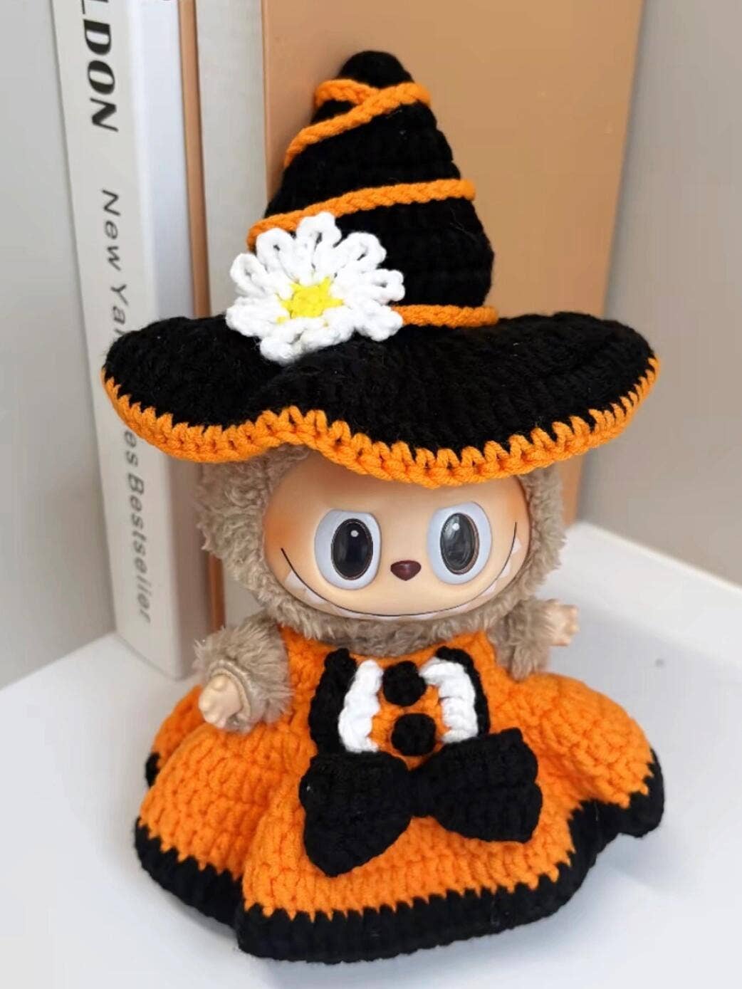 Crochet Labubu Halloween Witch Costume