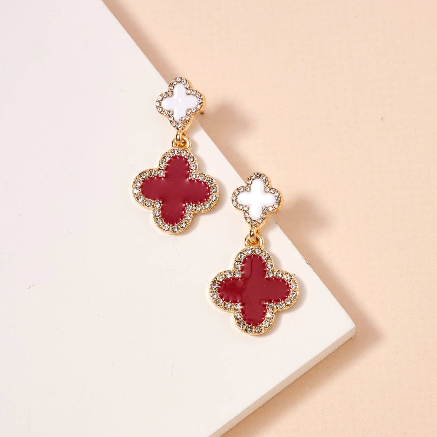 Game Day Enamel Clover Dangling | Earrings