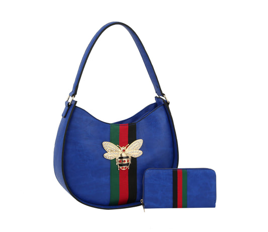 Satchel Purse Bee Charm Pendant Handbag