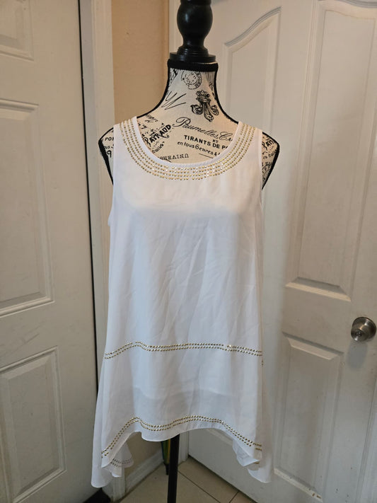 K. Jordan Women's Sleeveless Embellished Tunic Top – Size Small