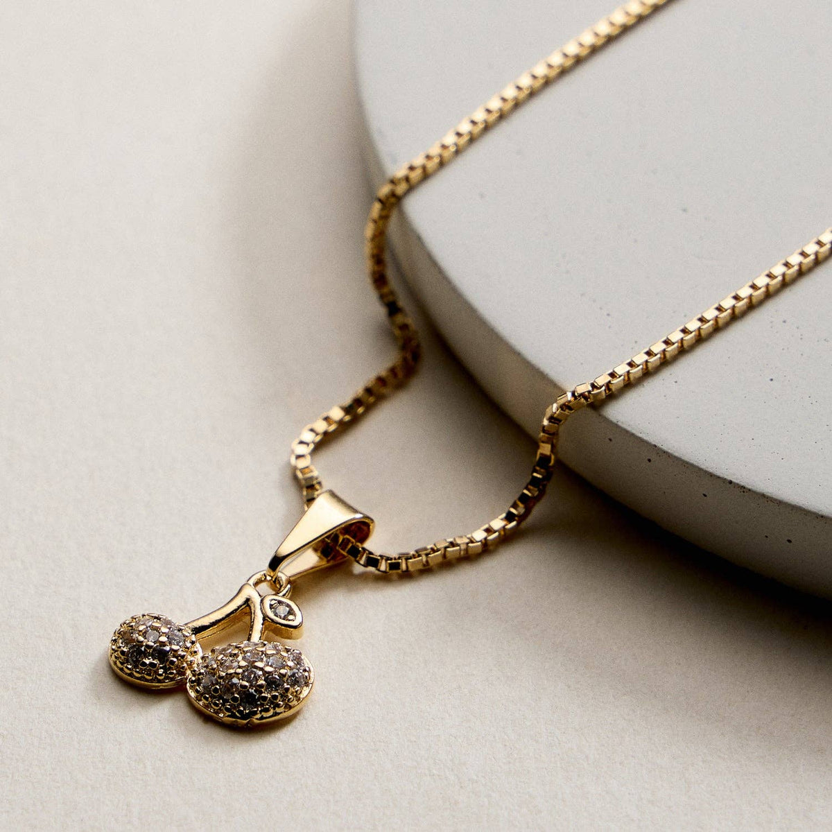 Gold Filled Cherry Pendant Necklace