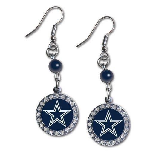 NFL Dallas Cowboys Rhinestone Dangle Earrings