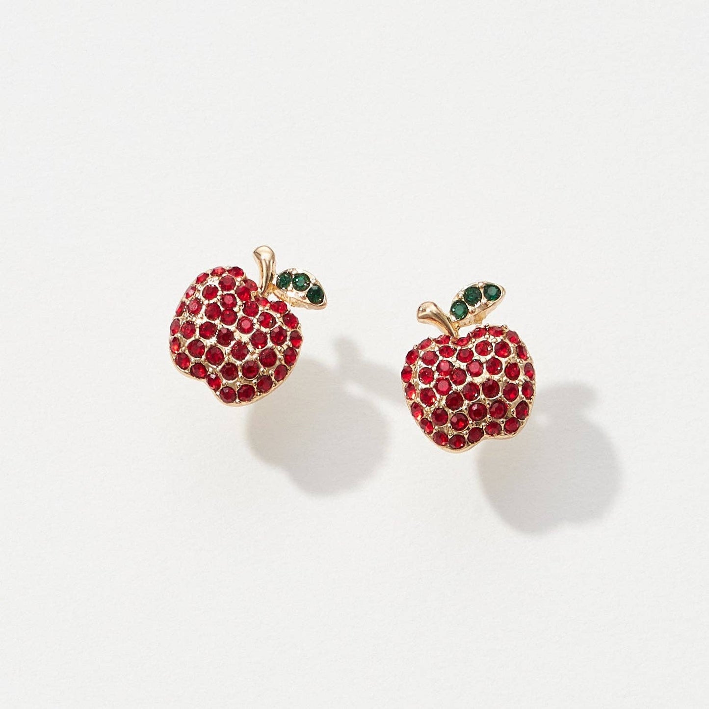 Pave Apple Post Earrings