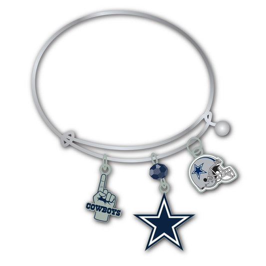 NFL Dallas Cowboys 3 Charm Bracelet